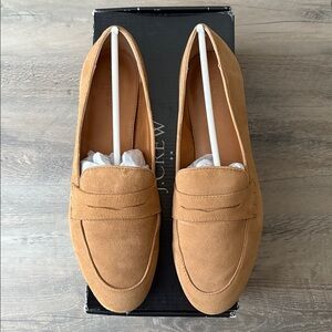 J. Crew Factory Camel Suede Penny Loafers